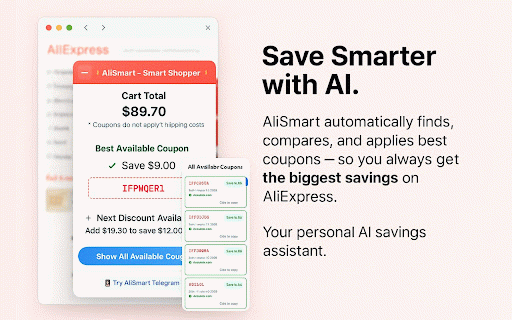 AliSmart – AliExpress AI Shopping Assistant & Coupon Finder :: AliExpress AI Shopping Assistant: Coupons, product analysis, recommendations, better dupes & equivalents on Temu/Amazon/Shein/eBay.