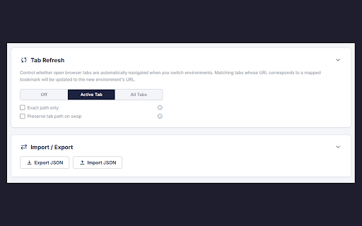 Bookmark Environment Switcher :: Switch bookmark bar URLs between dev, test, and prod environments with a single click.