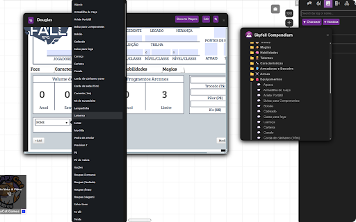 Roll20: Skyfall RPG Compendium :: Adds compendium integration for the Skyfall RPG system into Roll20.