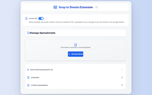 Snap Email to Sheets :: Seamlessly save google email content to sheets and pdf with a single click