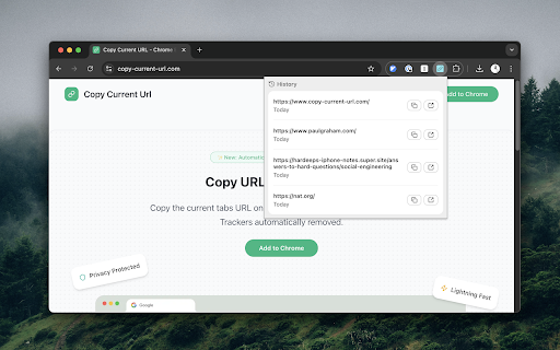 Copy Current URL :: Easily copy the current url to your clipboard
