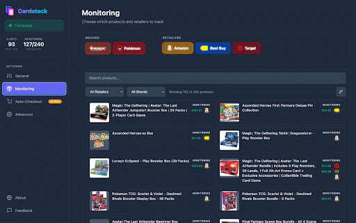 Cardstock :: A real-time availability monitor for Pokemon and Magic: The Gathering cards.