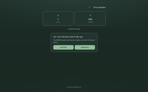 StillMind: Meditation & Breathing New Tab :: Turn every new tab into a calm meditation timer, breathing pacer, and focus space. Mindful breaks, no account, works offline.