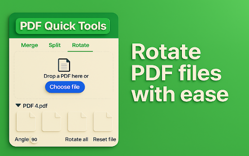PDF Quick Tools — Merge, Split & Rotate (Offline, Free) :: Merge, split & rotate PDFs 100% offline and FREE. No uploads or watermarks. Instant downloads.