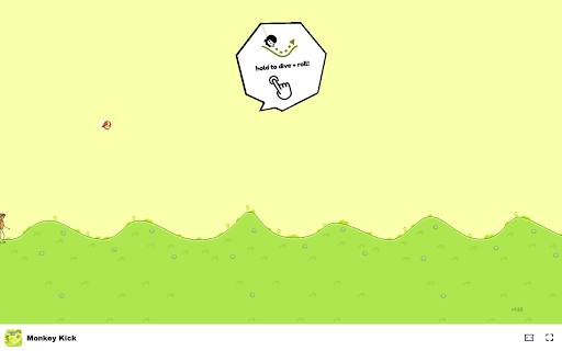 Monkey Kick Game - Help the monkey kick his friend as far as possible! :: Help a playful monkey kick coconuts to reach Monkey Village in this addictive skill game!