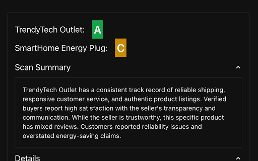 ShopSmart-AI :: Uses AI to assess seller and product quality