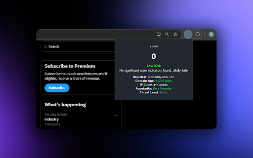 WebSafely – Scam Detector & Website Reputation Checker :: Real-time scam detection and website credibility analysis. Instantly check if a site is safe before you interact with it.