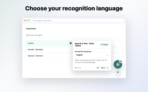 Speech to Text - Voice Typing :: Use real-time voice typing to convert speech to text in any text field on any website.