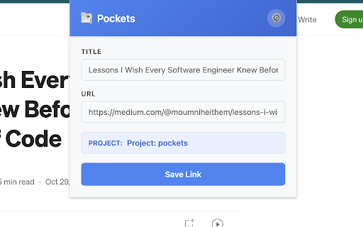 Pockets - Save Links :: A browser extension to save and manage your favorite links easily.