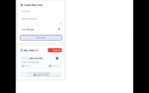 TaskSnap - Smart Task Manager :: Capture tasks from any webpage without leaving your tab. Save time and stay focused.