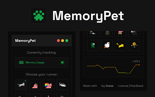 MemoryPet - Animated Pets for Your Toolbar :: A cute animated pet in your toolbar that reacts to your system memory usage.