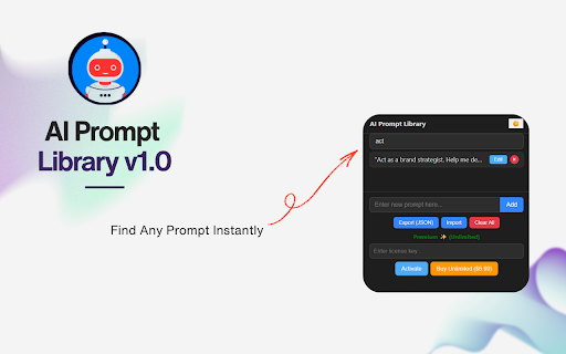 AI Prompt Library :: Save and quickly copy your favorite AI prompts for ChatGPT, Claude, Grok, etc.