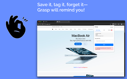 Grasp - Save Web Content :: Capture and save web pages with reasons and tags