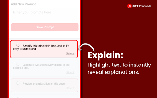 GPTPrompt :: You can define your own prompts for GPT and use them in the browser.