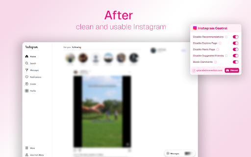GramControl – Block Instagram Distractions :: Limit Instagram distractions like recommendations, reels, comments and suggestions.