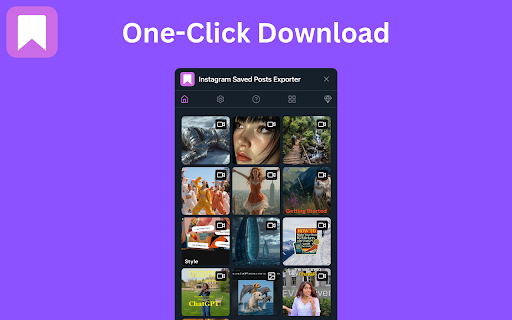 Instagram Saved Posts Exporter :: Instagram Saved Posts Exporter: instantly download all your saved Instagram photos and videos with one simple click.
