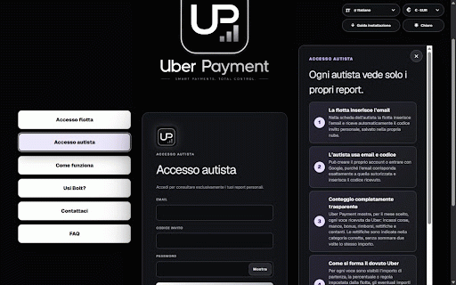 Uber Payment – Uber synchronization :: Synchronize fleet data from the authenticated Uber portal with Uber Payment.