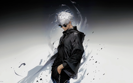 Satoru Gojo Black Grey Live Wallpaper :: Satoru Gojo Black Grey Live Wallpaper - Live HD video wallpaper for your Chrome new tab.