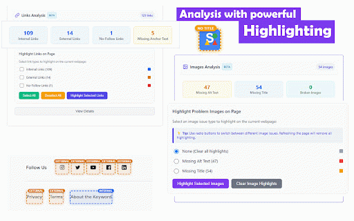 SEO Action Plan Extension :: Analyze SEO meta tags, social tags, schema markup & performance. Detect duplicates, missing tags & actionable SEO insights instantly