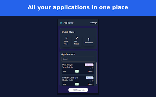 JobTrackr :: Job Tracking Extension