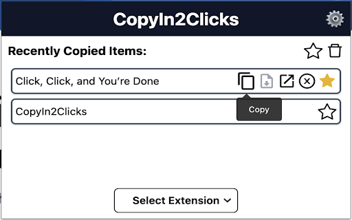 CopyIn2Clicks: Clipboard History & Text Saver :: Effortlessly save, manage, and retrieve clipboard or copy history. Boost productivity by copying texts in just two clicks!