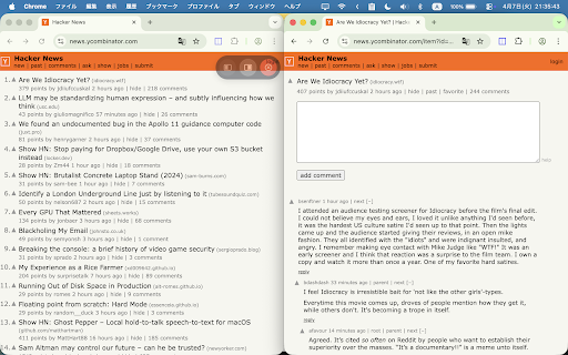 Split View Reader :: Split the browser into left and right panes, and open links from the left page in the right window.