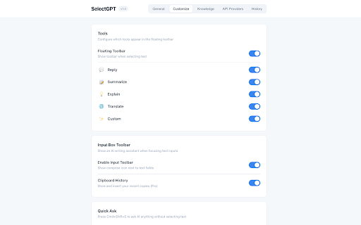 SelectGPT :: Free Self API Hosted Personal AI Assistant!