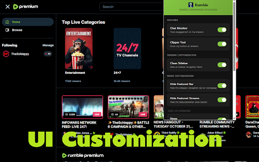 Rumbie :: Rumble companion extension - clips, analytics, and enhanced features