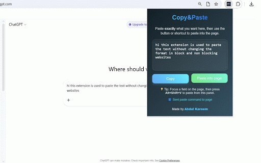 Copy&Paste (Exact Format) :: Keep exact formatting. Store text in a panel and paste into sites without Changing the format.