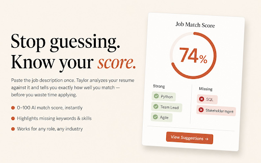 Taylor My Resume :: AI-powered resume tailoring for job applications