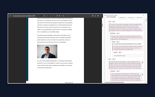 A11ysaurio PDF Checker :: Inspector y validador de accesibilidad para documentos PDF.