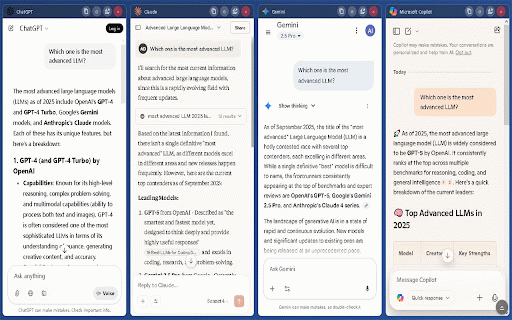 Multi⁺LLM - AI Comparison Tool :: Professional AI Comparison Tool: supports horizontal comparison, batch Q&A, drag-and-drop sorting, and responsive layout.