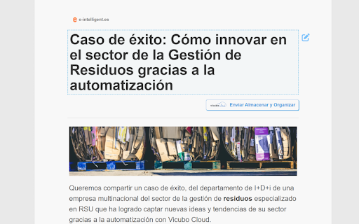 Vicubo Web Extractor :: Es una herramienta diseñada para ayudarte a extraer contenido útil de páginas web, pudiendo enviar el contenido a Vicubo Cloud