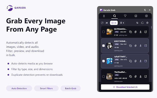 Garuda Grab - Download Manager :: Download manager with auto-filing, resource sniffing, batch downloads, and queue management.