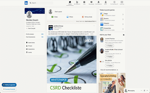LinkedIn Feed Cleaner :: A minimalist Chrome extension to control suggested and sponsored posts in your feed.
