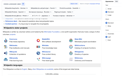 Wikipedia Language Link :: Add cross language links to Wikipedia pages