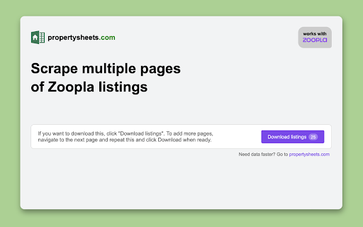 Zoopla Scraper - Export property listings to Excel :: Download Zoopla property listings (Rent or Buy) into Excel