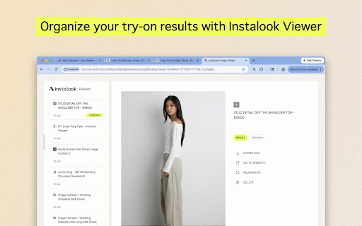Instalook - Free AI Virtual Try-On Assistant :: Explore yourself in any outfit instantly. Shop with confidence across popular online fashion stores with AI-powered virtual try-on.