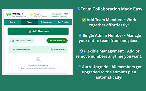 Wassup Bulk Message Sender :: Wassup WhatsApp Bulk Message Sender - Send Whatsapp Messages, Attachments, Personalized Message | Business Marketing Tool