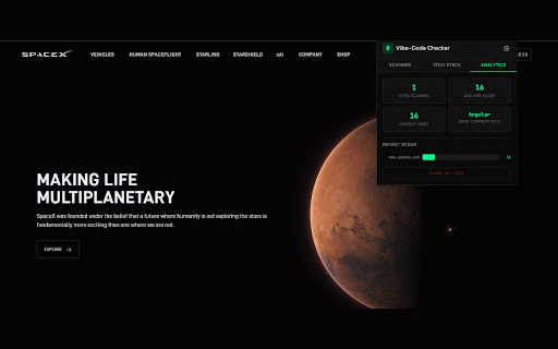 Vibe-Code Checker :: Detect AI vibe-coded websites and analyze their tech stack