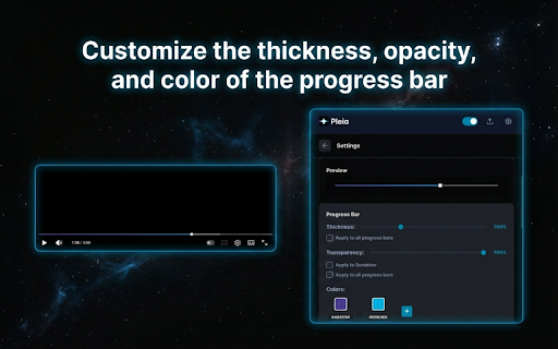 Pleia - Customize Youtube's Seeker :: Customize YouTube's playhead, progress bar and timeline bar.