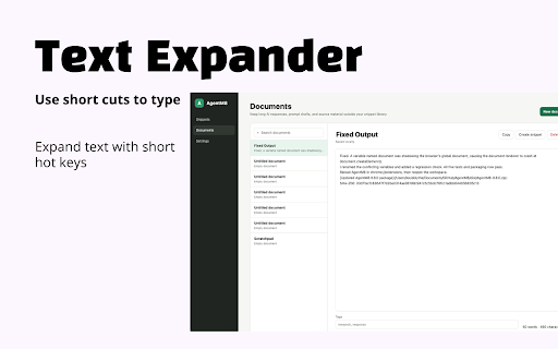 AgentM8 - AI Prompt & Text Expander :: AI prompt and text expander with reusable snippets, fill-in templates, clipboard context, and local documents.