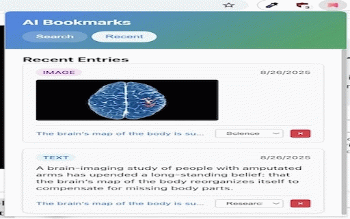 AI Bookmarks :: Save and search web content using AI