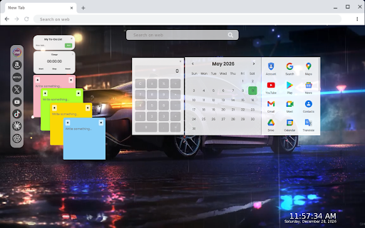 BMW M3 Neon Night Live Wallpaper New Tab :: BMW M3 Neon Night Live Wallpaper New Tab - Live HD video wallpaper for your Chrome new tab.