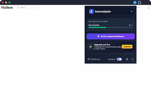 SummaQuick - Smart Summarizer :: Fasse Artikel mit einem Klick zusammen.