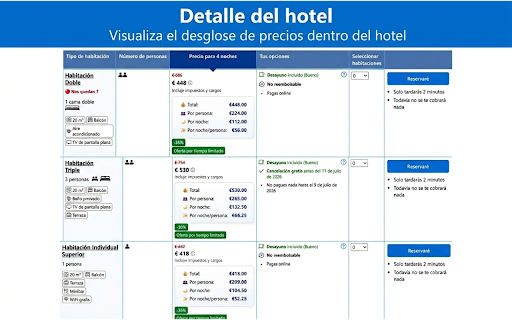 Booking Price Breakdown :: Desglosa el precio total de Booking.com en precio por persona, por noche y por noche/persona.