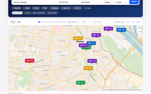 Hotel Rate Finder :: Compare corporate hotel rates: one search checks hundreds of corporate codes for a chain, a whole month, or every supported chain.