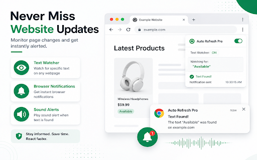 Auto Refresh Pro :: Auto refresh any page or tab automatically at custom intervals, with random timing, schedule, and cache clearing options.