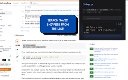 Notegrip :: Quickly save any text or code snippet from a web page using a hotkey. Stay organized and revisit it anytime.