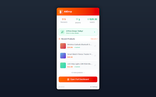 AliDrop - AliExpress Price Tracker :: Free AliExpress price tracker. Get instant alerts when prices drop, see price history, and never overpay again